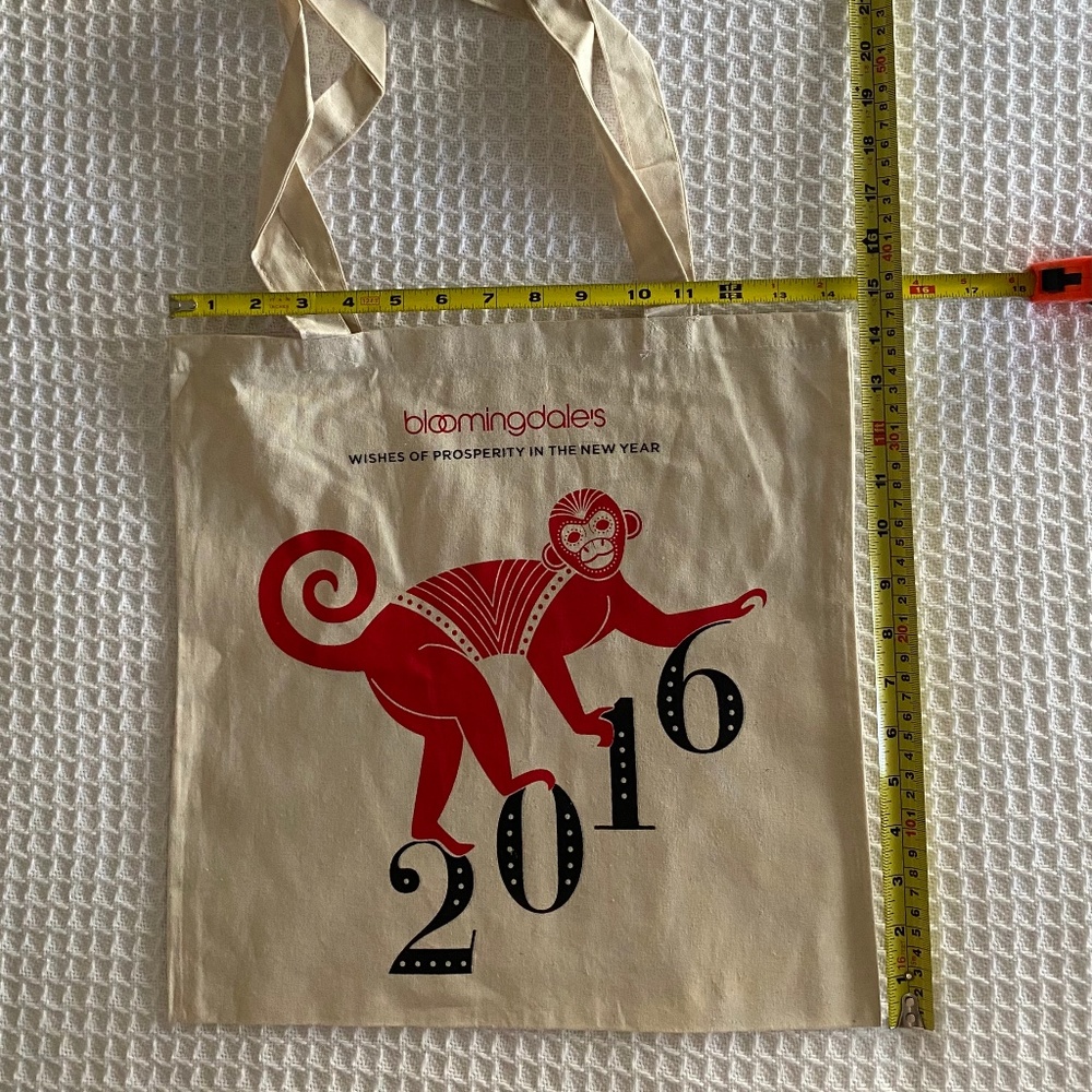 Bloomingdale's Collectable Lunar New Year Tote 2016 Year of the Monkey